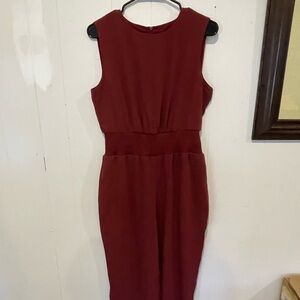 Sleeveless Burgundy jumpsuit- Elegant Women’s jumpsuit
